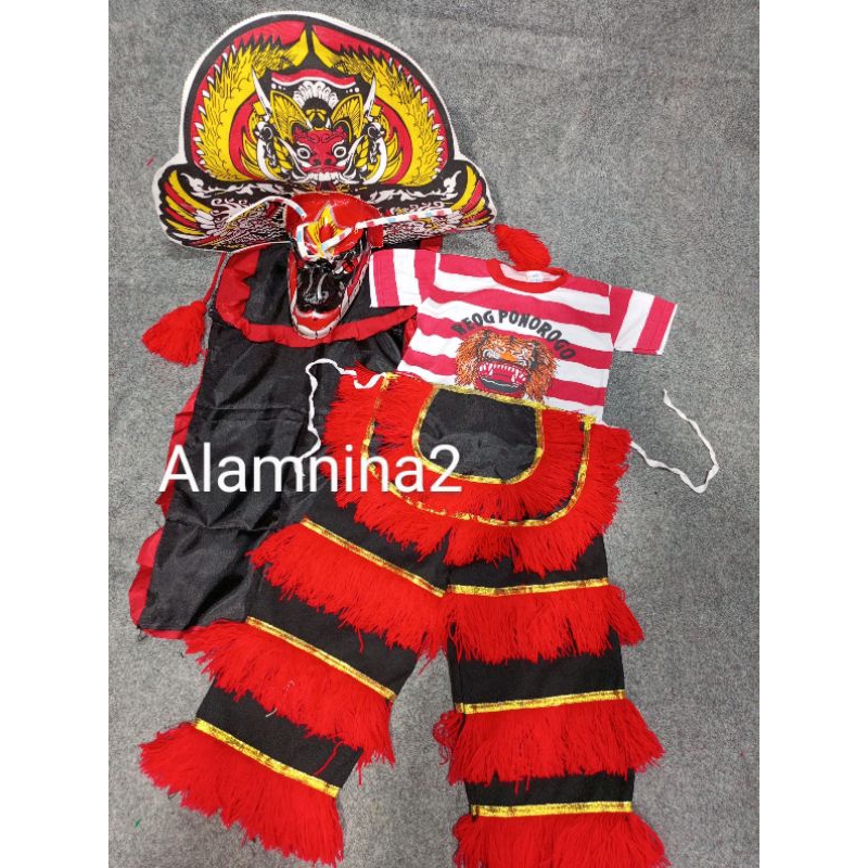 celana barongan caplokan kaos reog Ponorogo satu set