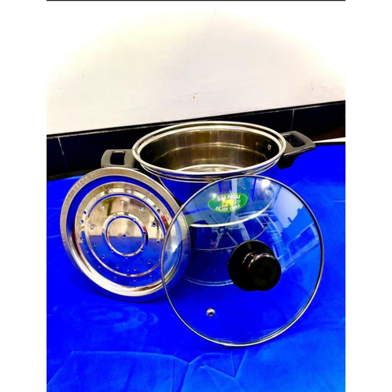 panci kukus tutup kaca