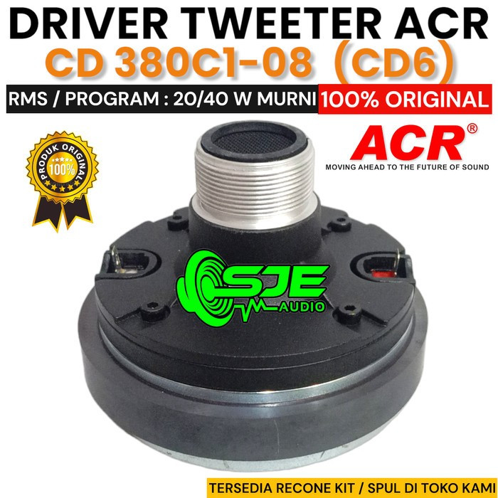 DRIVER TWEETER ACR CD6 CD 380C1-08 TWETER TWITTER TWITER ACR MAGNET CD6 CD-6 CD 6 CD380C1-08 CD380C1