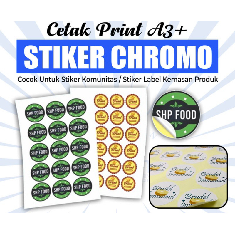 

Cetak stiker chromo A3+ Custom