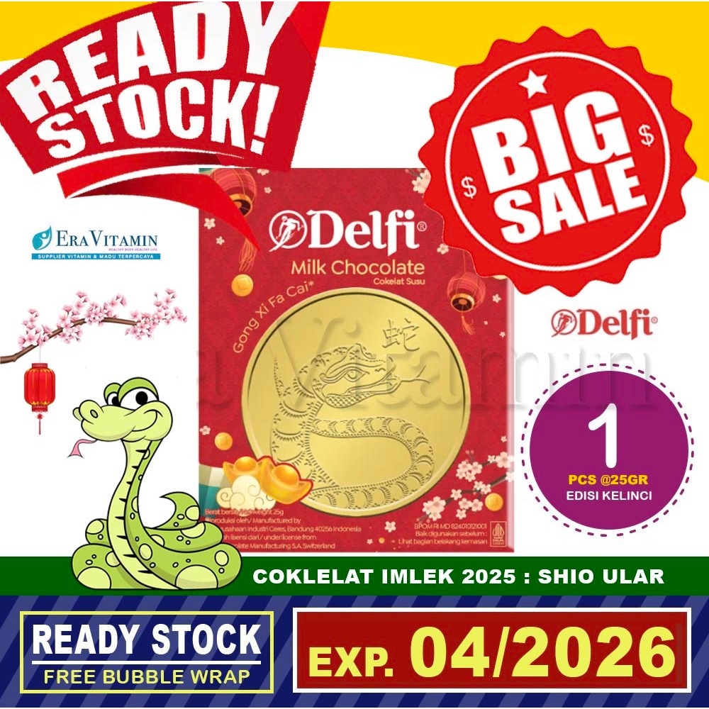 

DELFI Gold Coin Milk Chocolate 25 Gr Imlek CNY Chococoin koin coklat ULAR