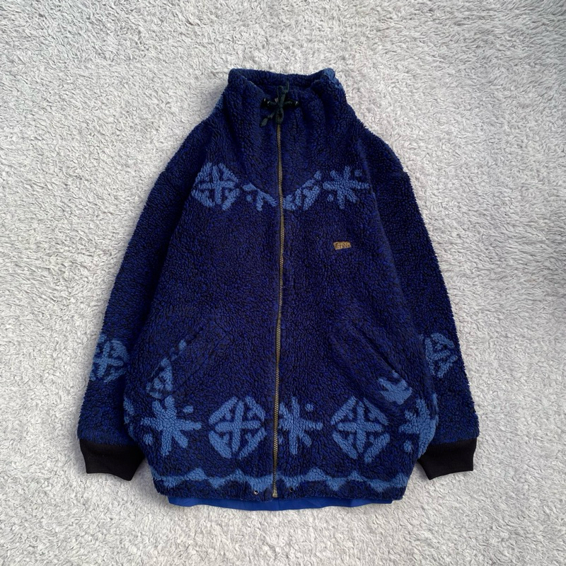 VINTAGE JACKET FAR WEST NAVAJO - ETHNIC SHERPA OF CANADIAN - Sherpa jacket - jaket sherpa - vintage 