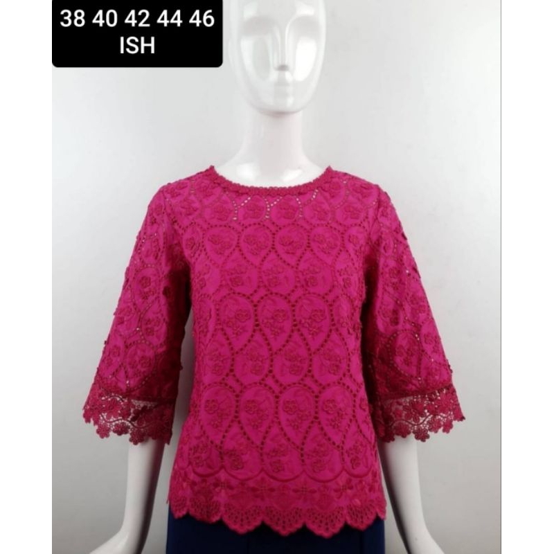 Blouse Pink Boutique Casual Wear | Blouse Bangkok | Blus Brokat |