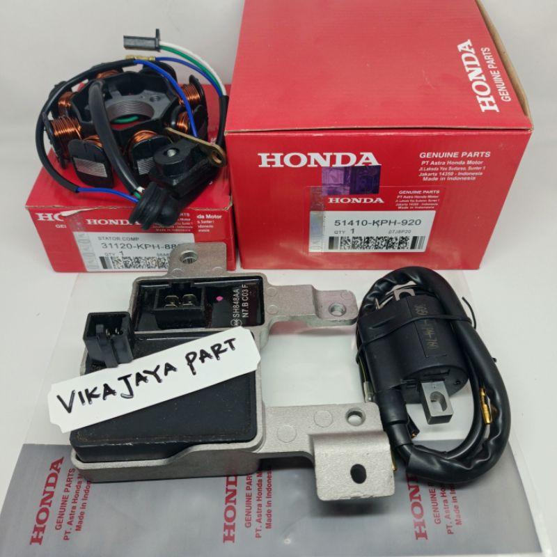 Spul Stator CDI Kiprok Koil 4Item Kph Honda Karisma KIRANA Supra X 125 Ori