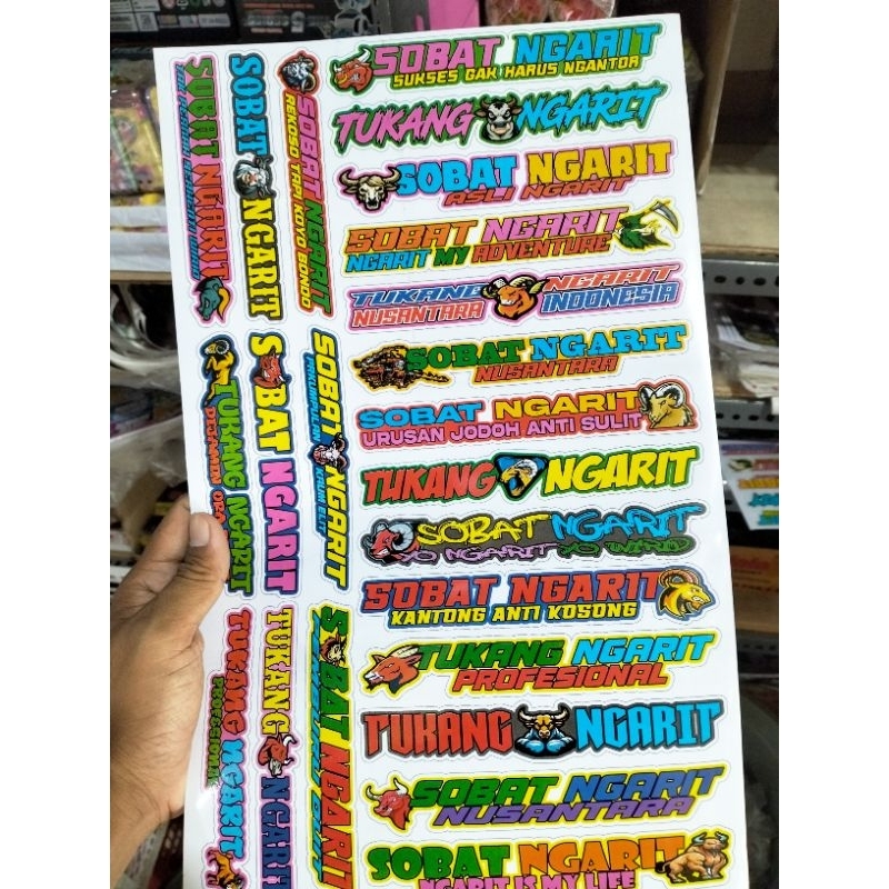 

TERBARU 1lembar stiker kata2 SOBAT NGARIT