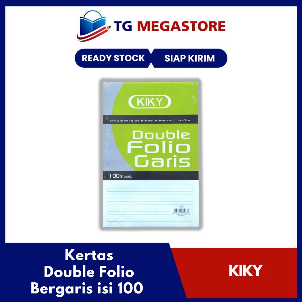 

Kertas Double Folio Bergaris KIKY isi 100 lembar