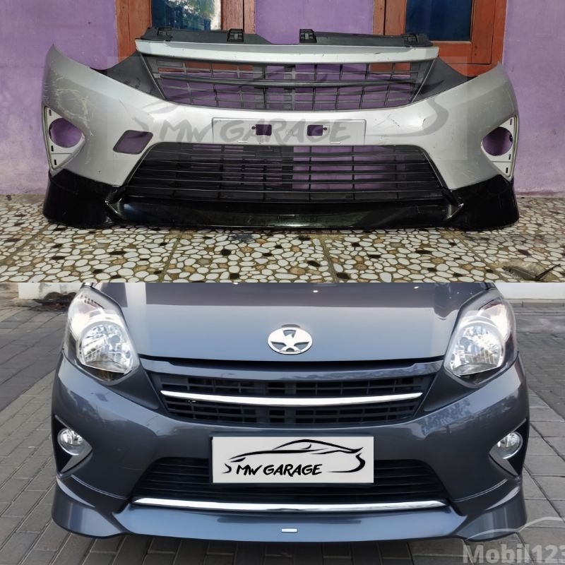 Bumper set Bodykit depan Agya TRD 2014 2015 Original