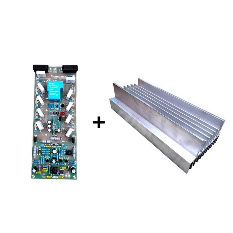 set driver 506 tef fiber + heataink / pendingin 2u 20cm tipis