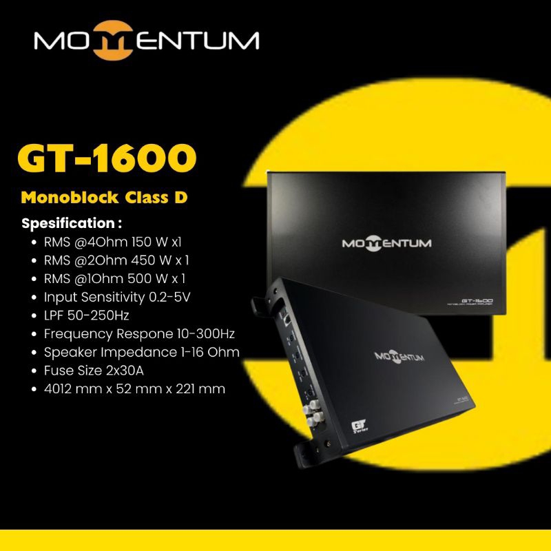 Monoblok Momentum GT 1600 - Monoblock Mobil Momentum
