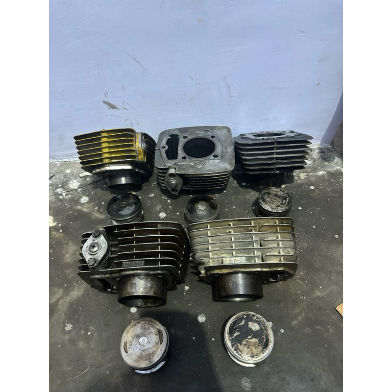 cylinder blok mp megapro primus set piston original copotan