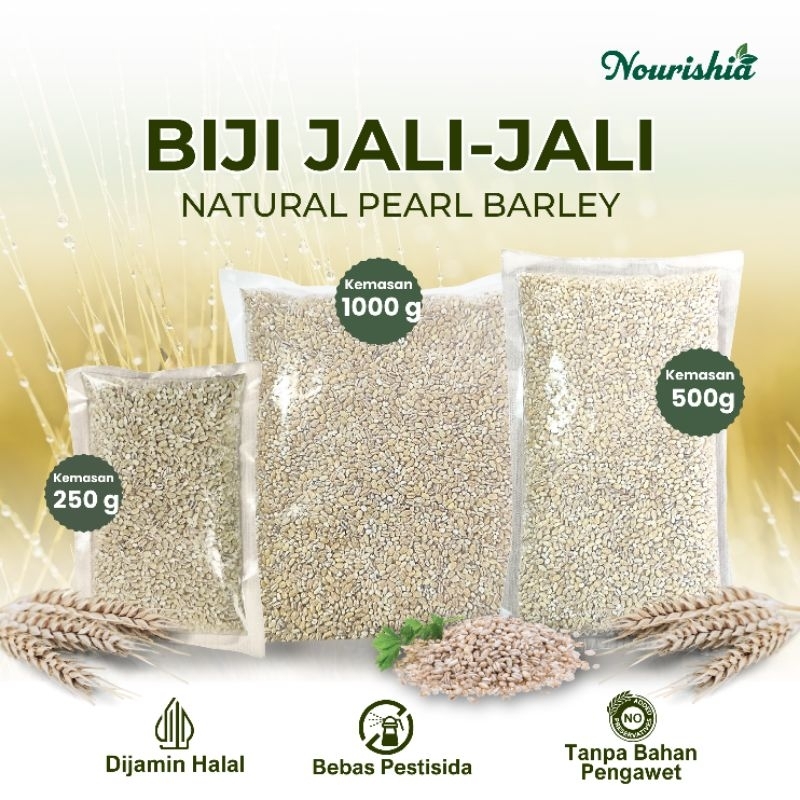 

Biji Jali Jali Kemasan 1kg, 500g dan 250g / Natural Pearl Barley 1kg, 500g dan 250g