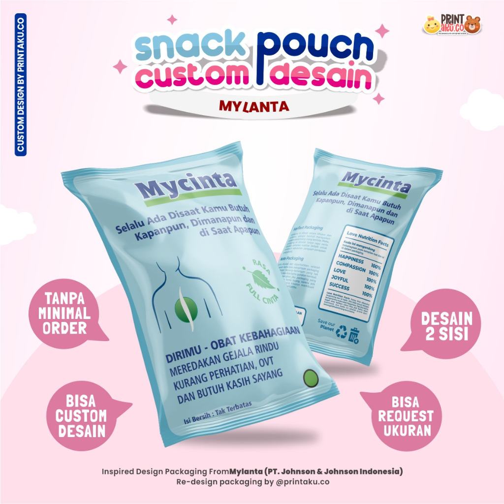 

Bungkus Kado Custom | Snack Custom Foto Teks Bungkus Kado Pouch Jumbo | Series Mylanta