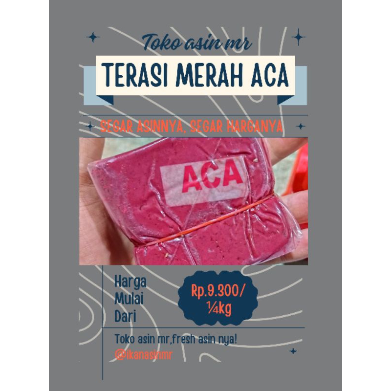 

Terasi Merah ACA 250 gram 9300 (Gratis ongkir)