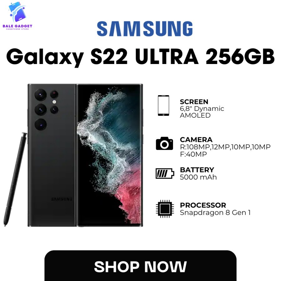Samsung S22 Ultra 256GB Second Garansi resmi SEIN