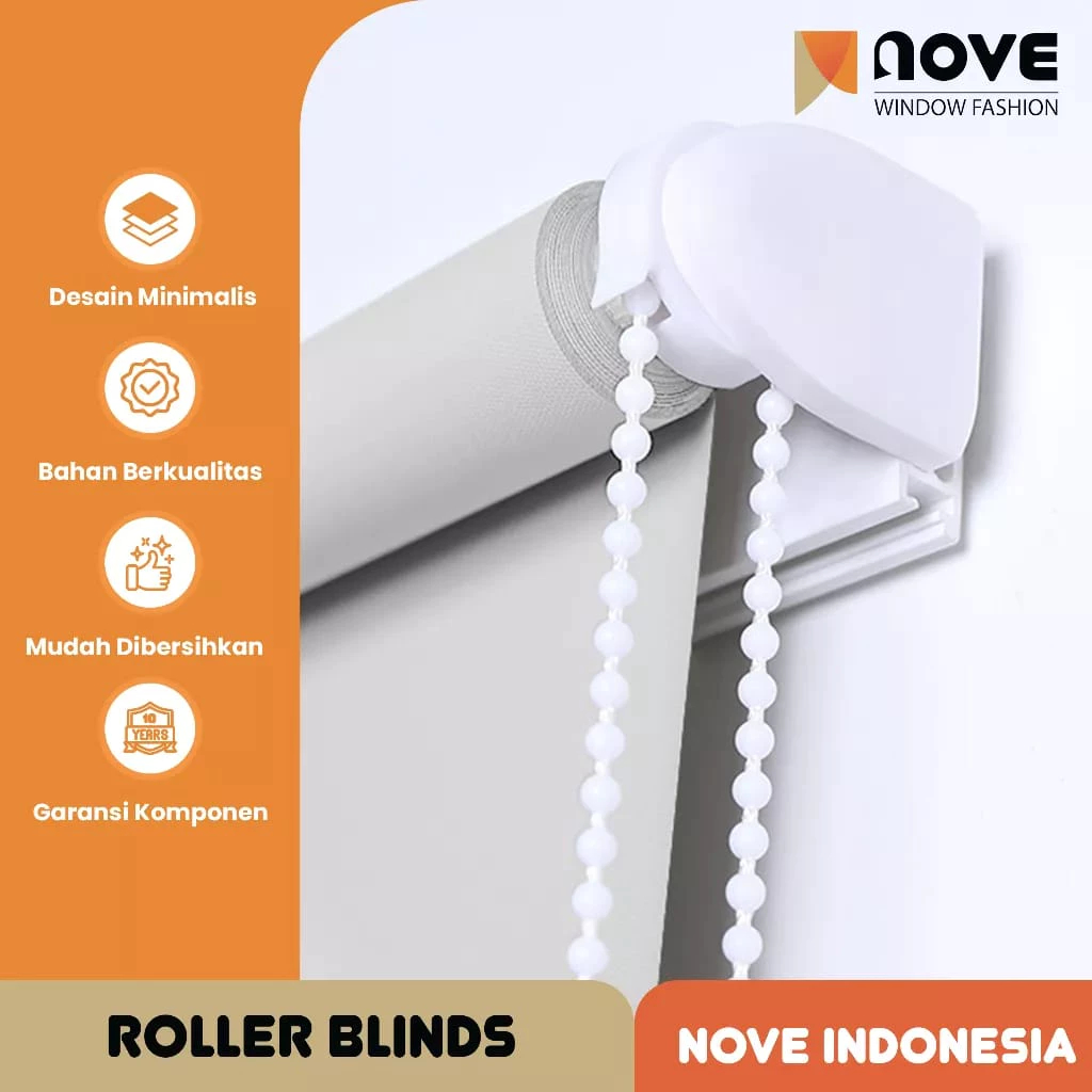 Nove ROLLER BLIND INDOOR BLACKOUT 100% COATING - TIRAI GULUNG