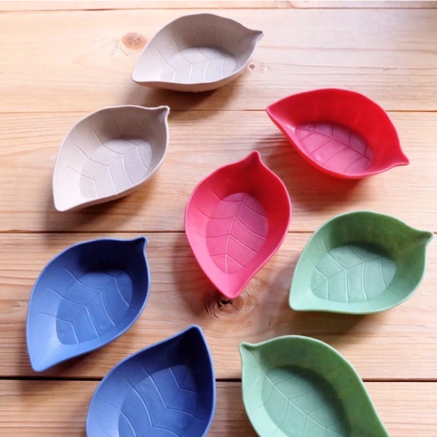 Leaf Plastic Saucer / wadah saos bentuk daun dari plastik / wadah saus cantik / wadah saos lucu