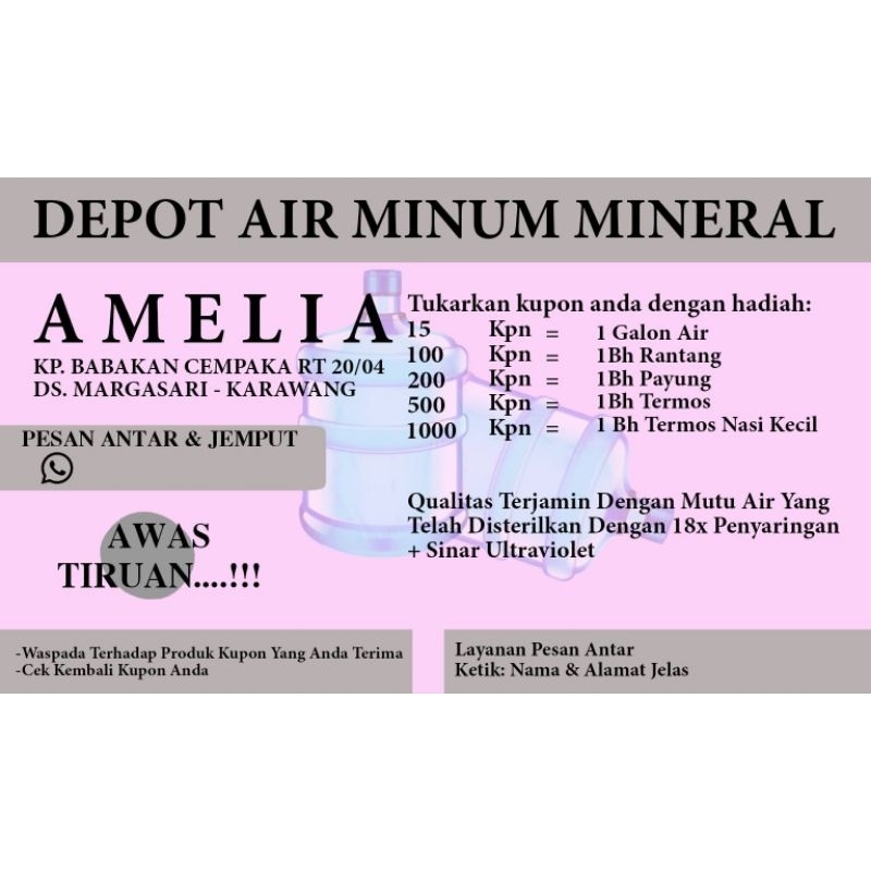 

KUPON DEPOT AIR MINUM MINERAL GALON