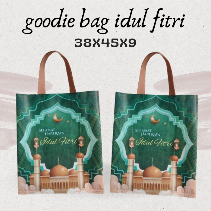 

Tas Hampers laminasi lebaran Uk 38x45 Tas idul fitri LUSINAN
