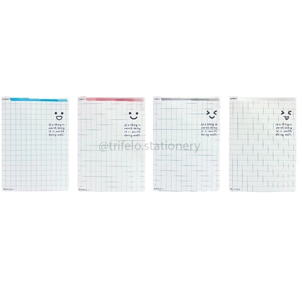 

WENGU 6 Pocket Clear File Holder A4 Document Folder Map Bening Smile (J019-6)