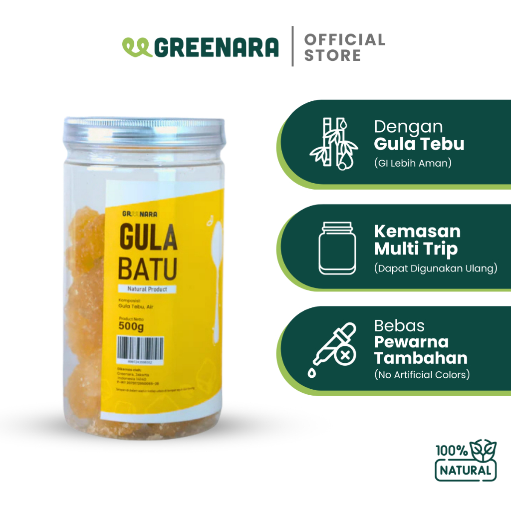 

Greenara - Gula Batu Alami 500gr / Natural Rock Sugar 500 gram