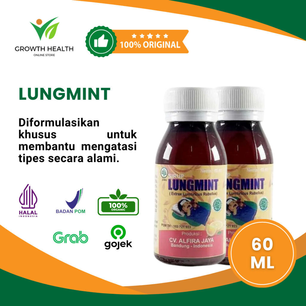 Lungmint Obat Tipes Anak Paling Ampuh Sirup Lungmint Sirup Cacing Kalung Obat Typus