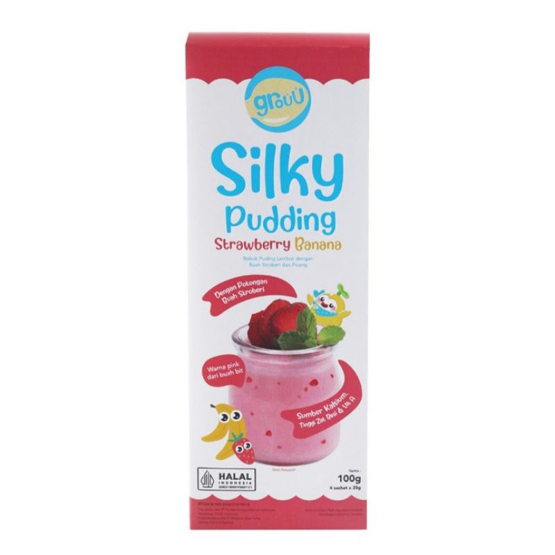 

Grouu Silky Pudding Bayi Instan Bubuk Rasa Strawberry Banana 100 g