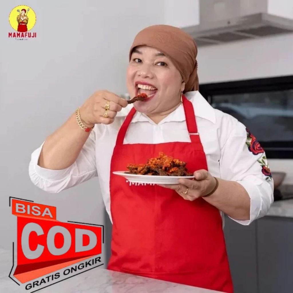 

Mamafuji - Dendeng Balado Kering Pedas Kriuk Dijamin Nikmat Dendeng Mama Fuji 100 % Halal