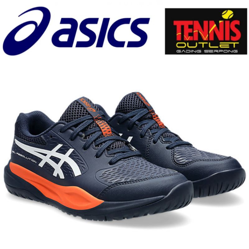 Sepatu Tennis Asics Gel-Resolution X GS Kids (Midnight/White)-100%ORIGINAL