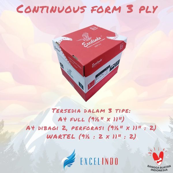 

ATK*Continous Form Excelindo 1000shet 3Ply @1box #