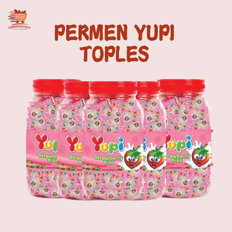 

Permen Yupi Toples Strawberry Kiss 300 gram