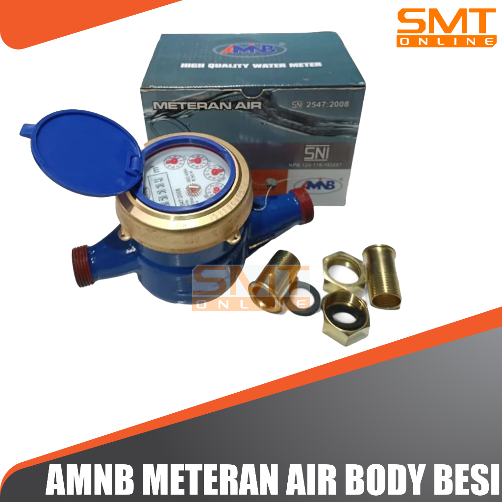 Meteran Air AMNB Original SNI Bodi Besi 1/2'' Standar PDAM