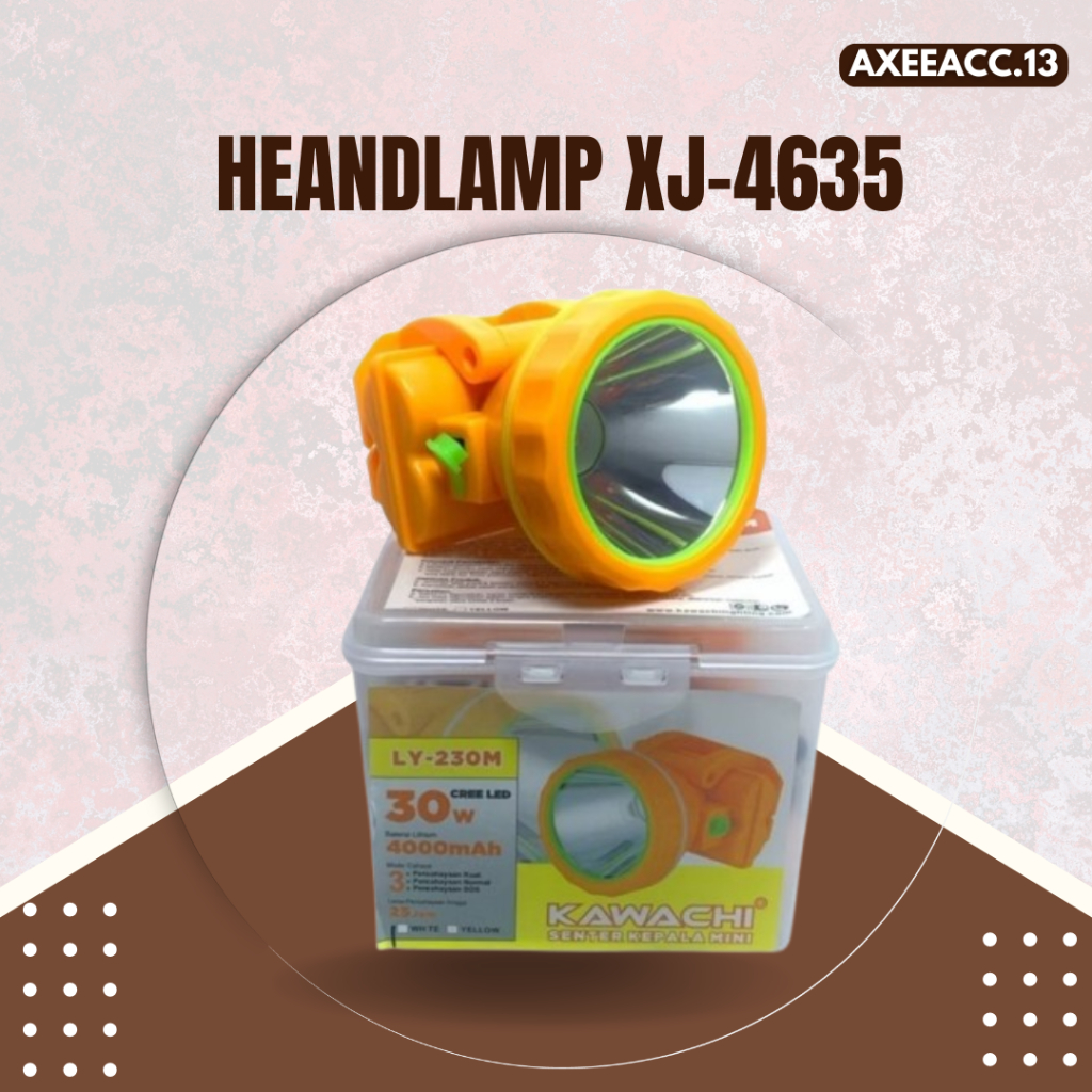 SENTER KEPALA XJ-4635 LAMPU CAMPING GUNUNG HIKING
