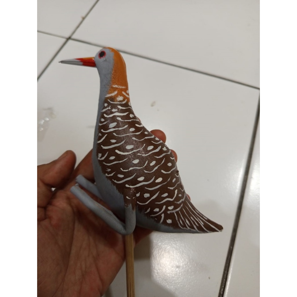 JONTROT BURUNG SINTAR PATUNG MANDAR PADI MIRIP ASLI TAHAN AIR