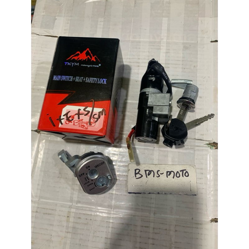 CRUN & takayama & R1 & CHOHO~KONTAK SET SUPRA X 125 karbu kunci sadel jok assy asy 2 anak kunci bisa