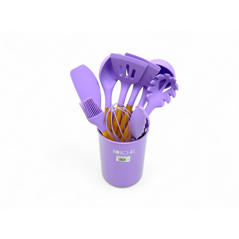 BERYL KITCHEN TOOL SET (10pcs) RTS-110 GREY/PURPLE RCL / SPATULA SET