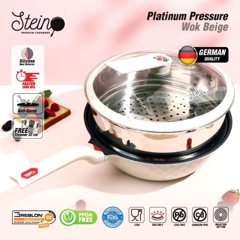 Steincookware Platinum Pressure Wok