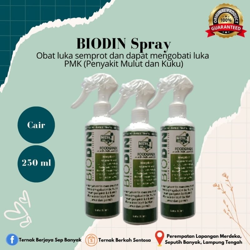 Obat PMK ampuh BIODIN SPRAY 250ml