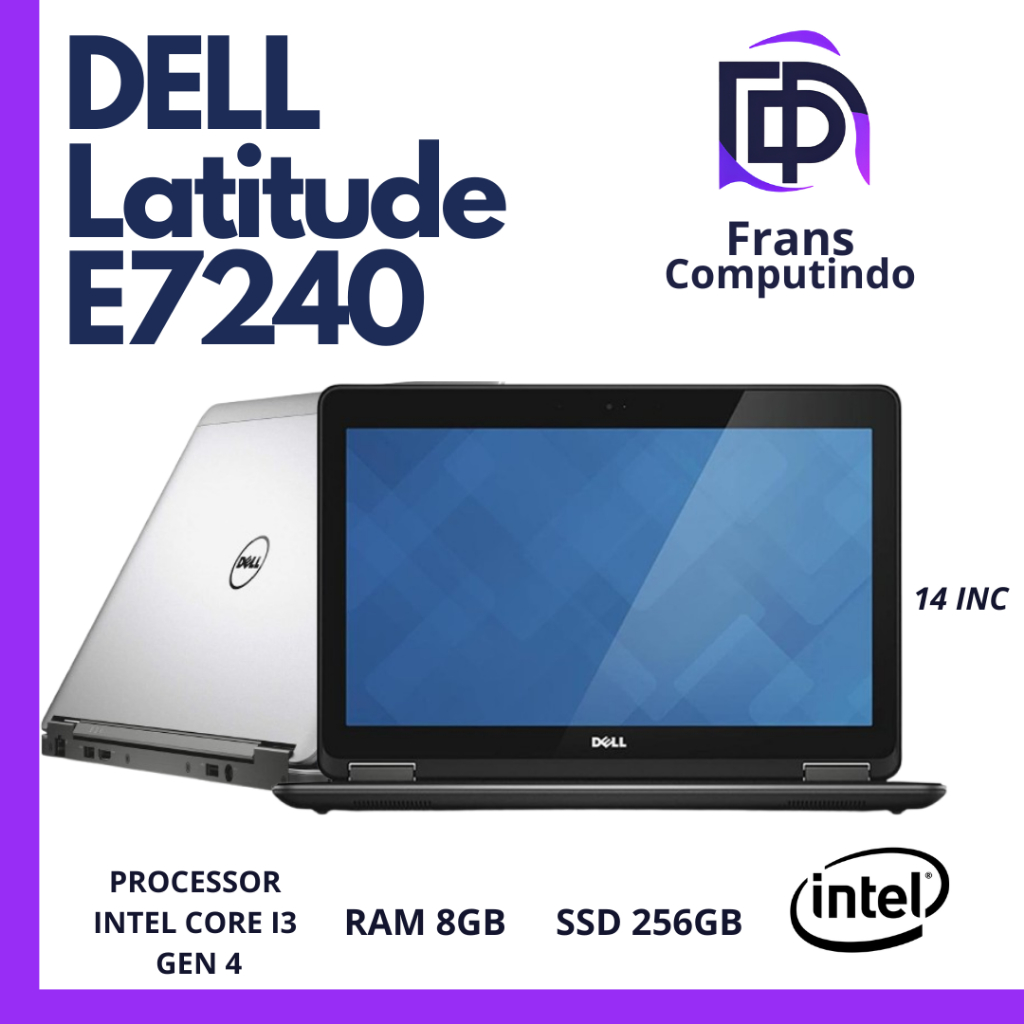 Laptop Dell Latitude e7240 Core i5 Ram 8GB Ssd 256GB MURAH/MULUS/BERGARANSI
