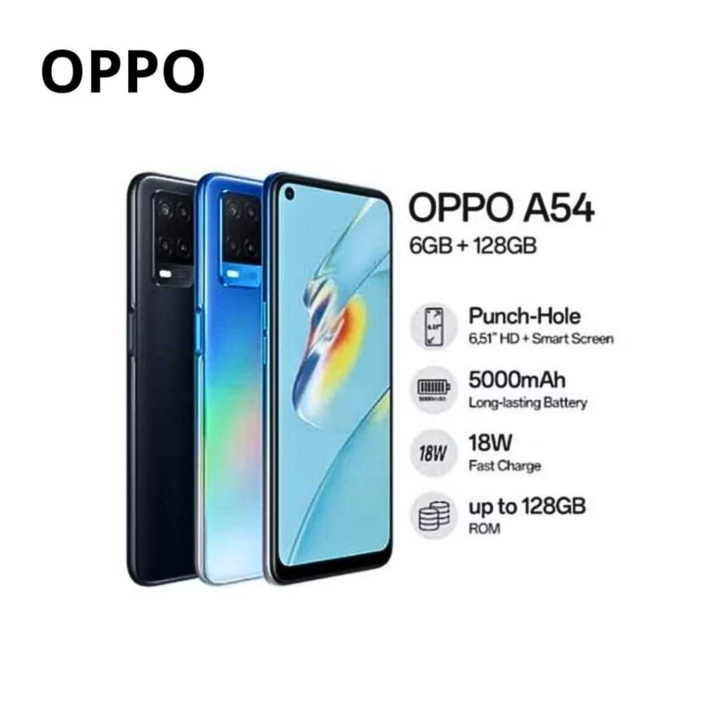 [EX DISPLAY] OPPO A55 RAM 4/64GB Kamera AI 50MP 5000mAh Baterai Tahan Lama Layar Punch Hole 6.51'' K