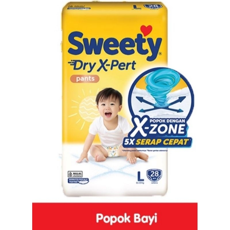 Sweety Bronze Dryx-pert popok celana Bayi ukuran  L