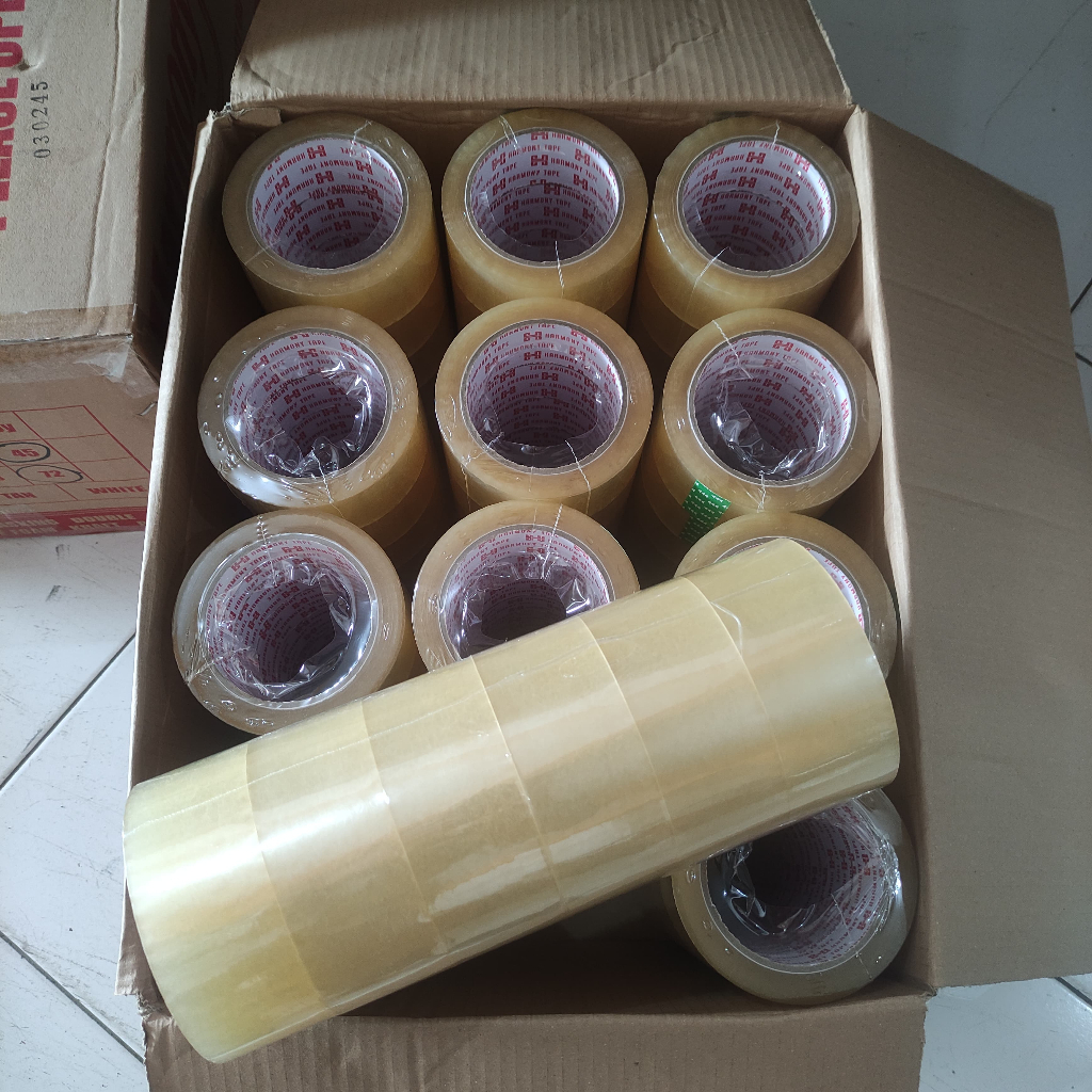 

( 1 SLOP ISI 6 PCS) Lakban Bening Coklat 100 Yard Kuat - Solatip Tebal COD