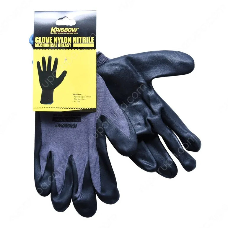 Krisbow Safety Gloves Sarung Tangan Pengaman Nilon Nitril
