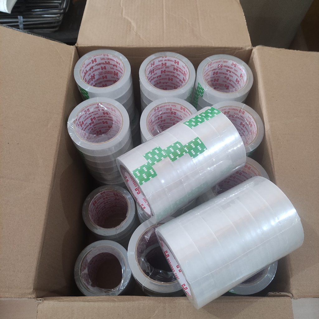 

ISI 6 PCS Lakban Clear White 24mm x 72 Yard Kuat - Solatip Tebal COD