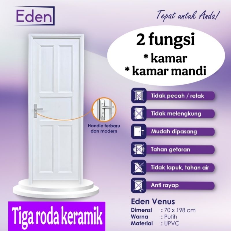 pintu eden/pintu kamar mandi/pintu kamar/pintu upvc eden/pintu rumah/pintu putih