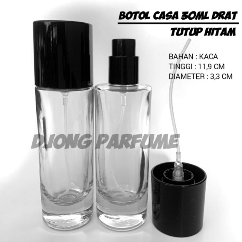 BOTOL PARFUM CASA 30ML DRAT SPRAY • BOTOL PARFUM 30ML KACA