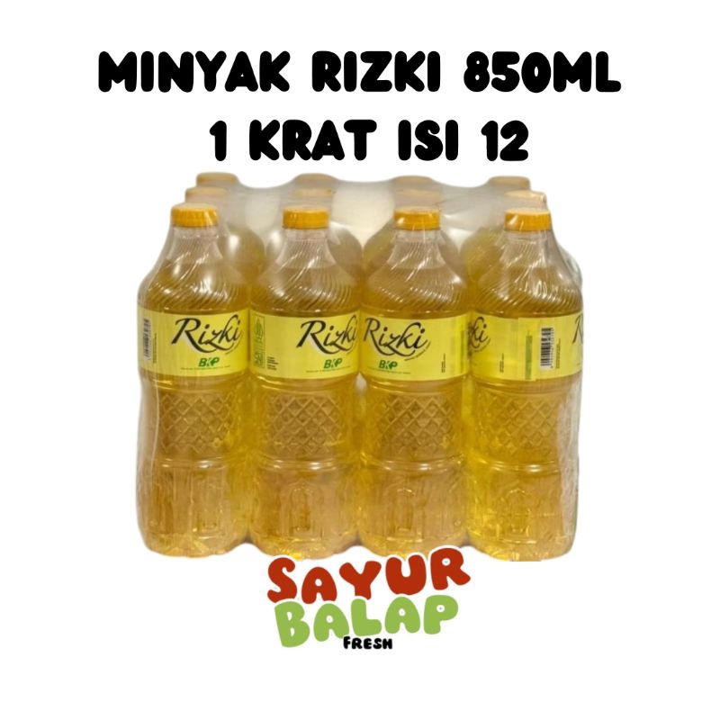 Minyak Goreng Rizki 1krat isi 12 Minyak Rizki Botol 1 Crat