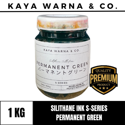 

Tinta Sablon Silikon Ink PERMANENT GREEN KAYA WARNA & CO.