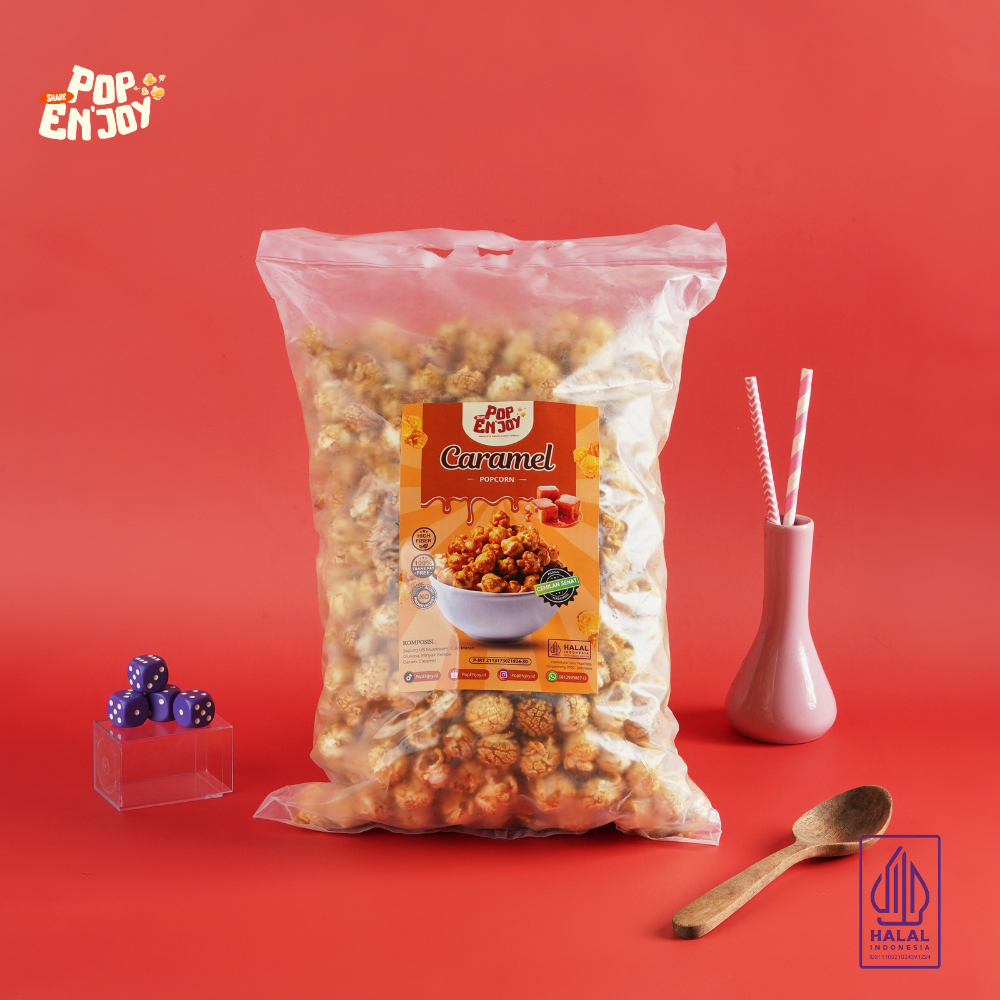 

[HOT] POPCORN CARAMEL 500gr - PopENjoy / Makanan Manis Crispy Camilan Popkron Snack Jagung