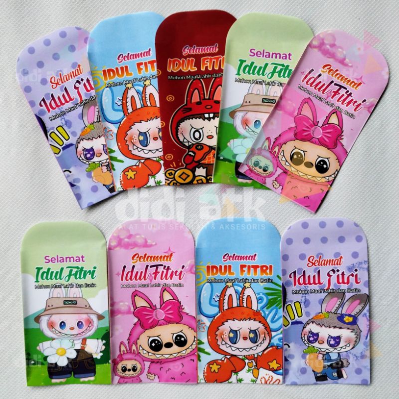 

Angpau Lebaran Karakter Labubu uk Medium 1 Pak (Isi 100 Lembar) - Amplop Idul Fitri