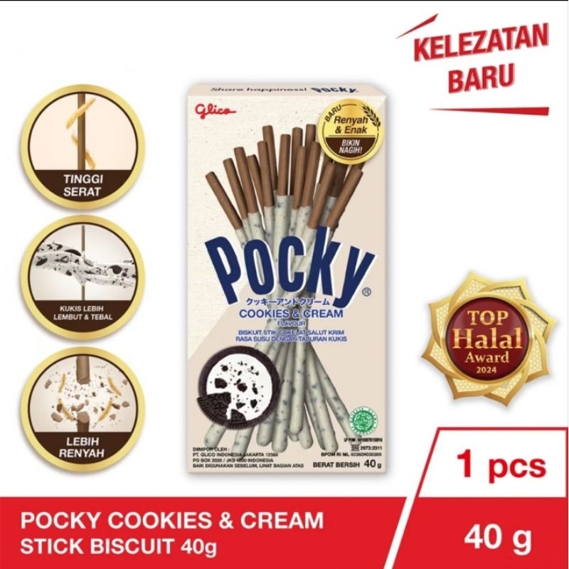 

Pocky Cookies & Cream Stick 40 gr